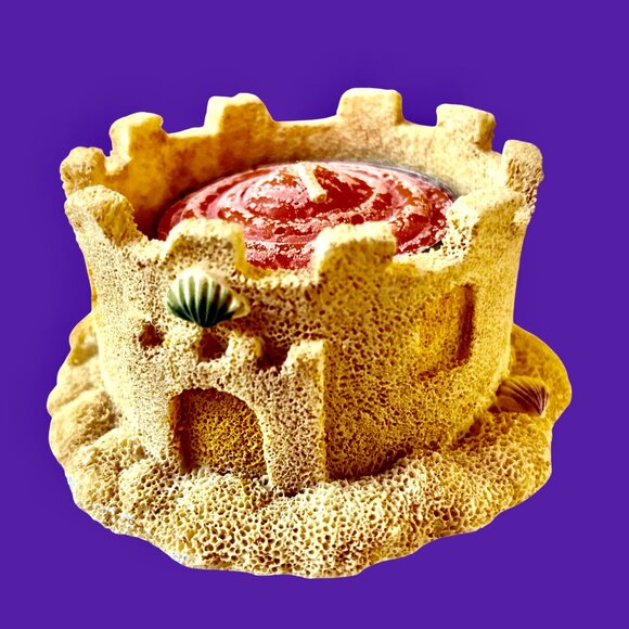 Set of 3 Tealight Candle Holders Sand Castle + Sea Shell + Bucket New - Picture 7 of 14